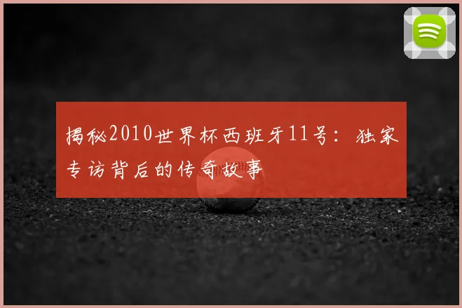 揭秘2010世界杯西班牙11号：独家专访背后的传奇故事