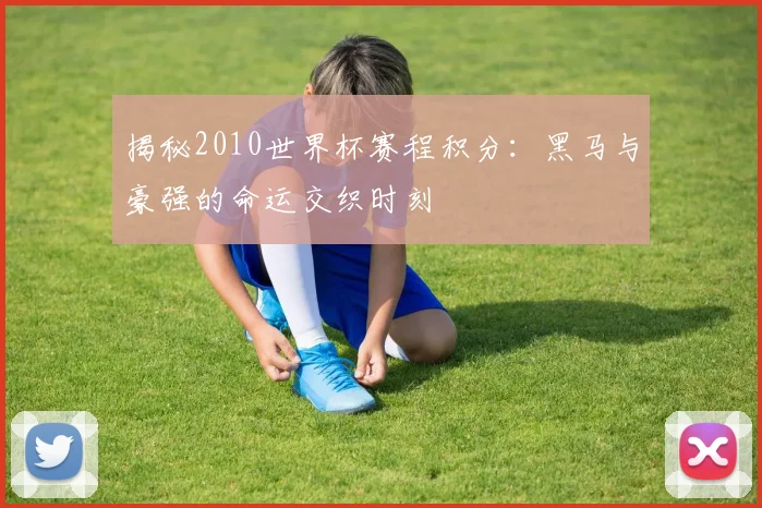 揭秘2010世界杯赛程积分:黑马与豪强的命运交织时刻